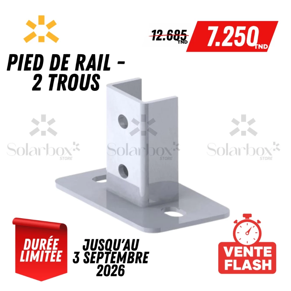 PIED DE RAIL 2 TROU